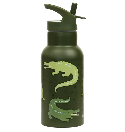 A Little Lovely Company:RVS Drinkfles:krokodillen