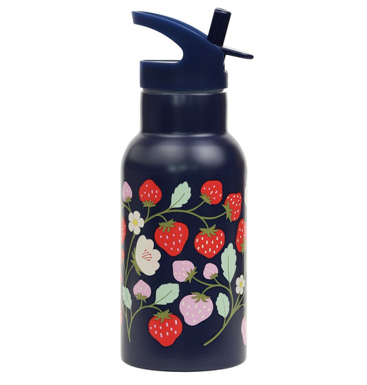 A Little Lovely Company:RVS Drinkfles: aardbeien