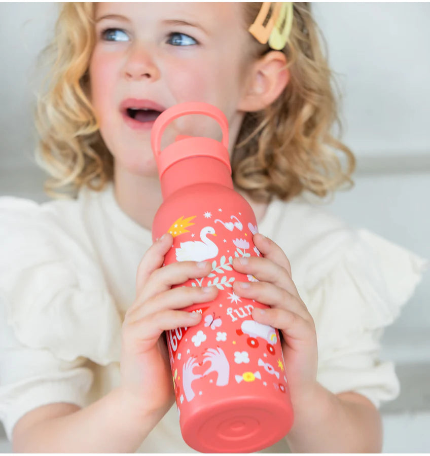 A Little Lovely Company:RVS Large 500 ml Drinkfles: fun