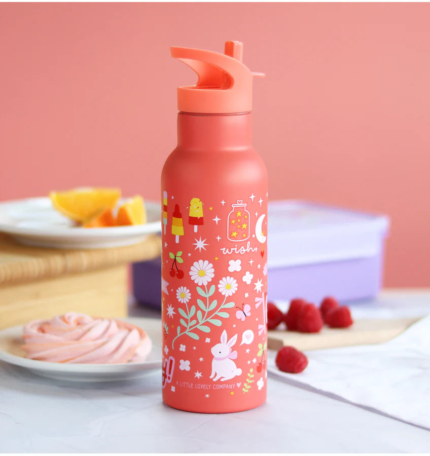 A Little Lovely Company:RVS Large 500 ml Drinkfles: fun