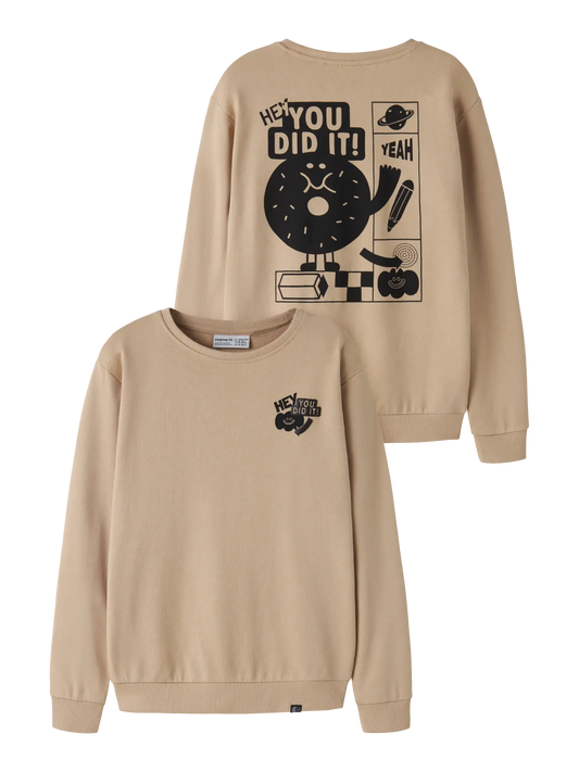 Name it: Sweater "Hey you did it" sand