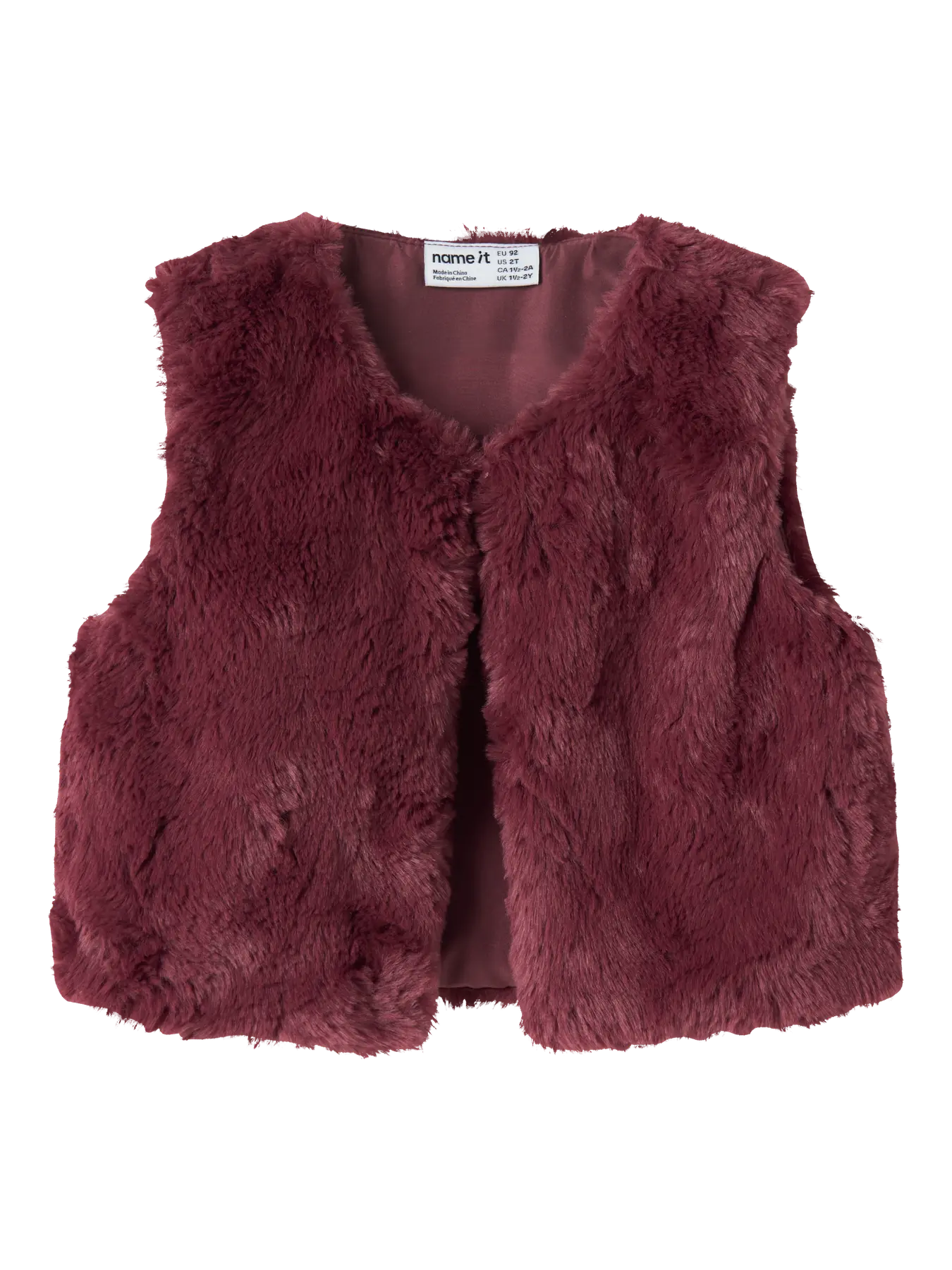 Name it: Fake fur vest wild ginger