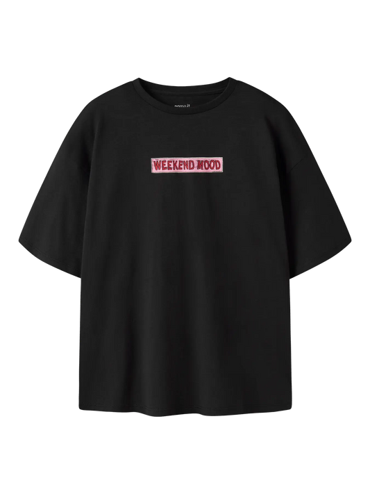 Name it: shirt black "Weekend Mood"