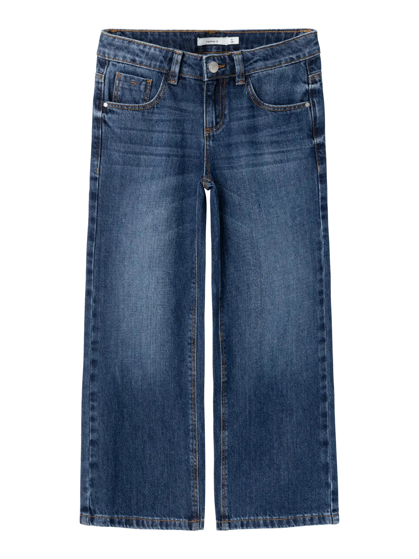 Name it: SUZE: Wide jeans dark blue denim