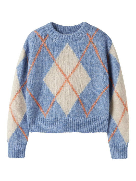 Name it: Knitted pullover grey