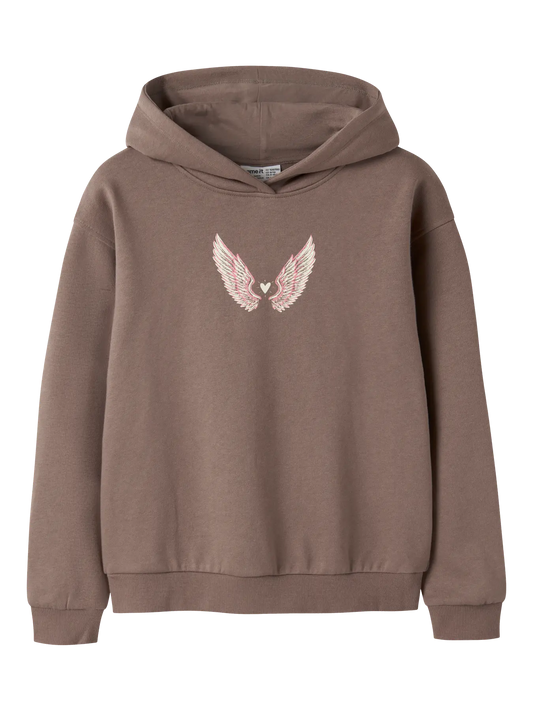Name it: Hoodie "Rocking all day" brown