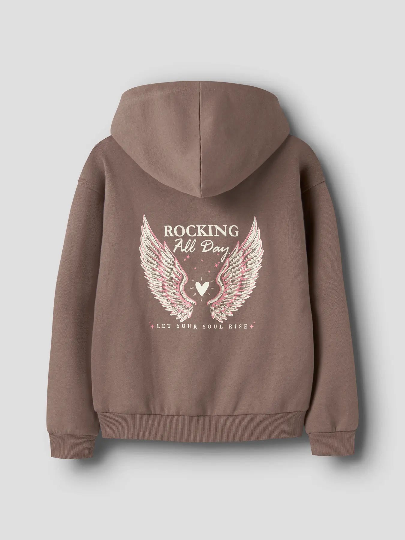 Name it: Hoodie "Rocking all day" brown