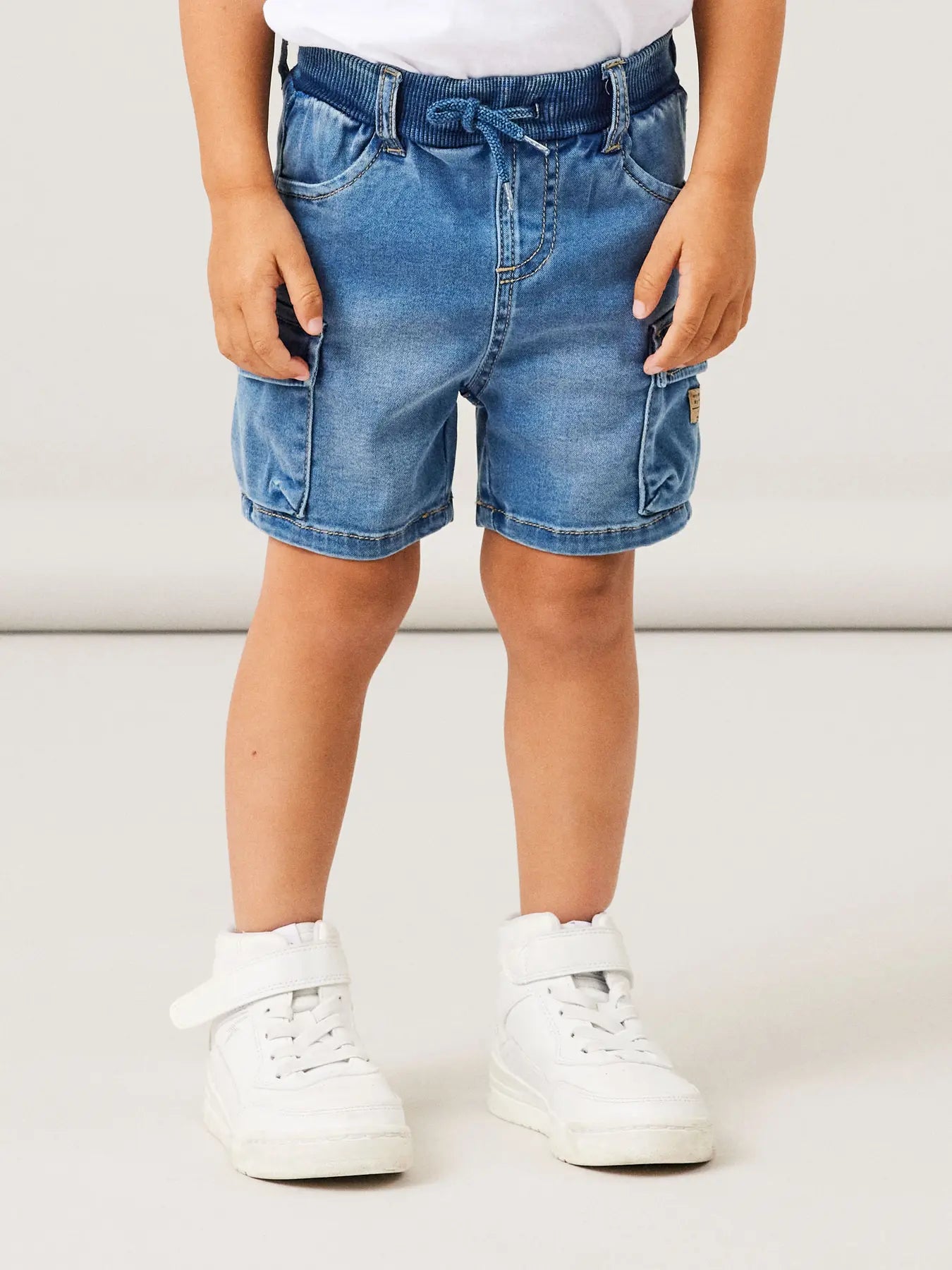 Name it: CILL: soepel jeans short medium blue denim