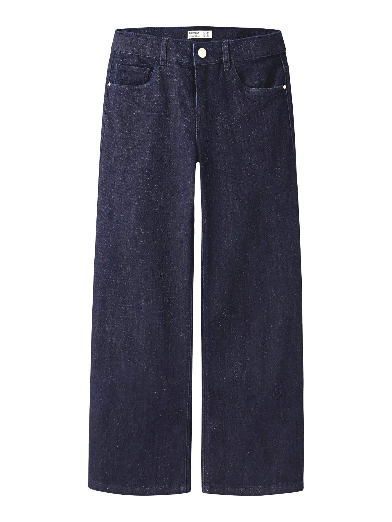 Name it: glitter wide jeans dark blue denim