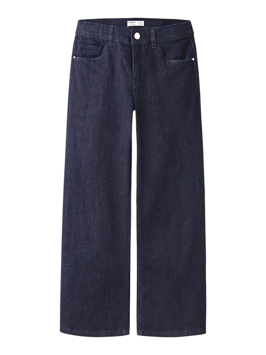 Name it: glitter wide jeans dark blue denim