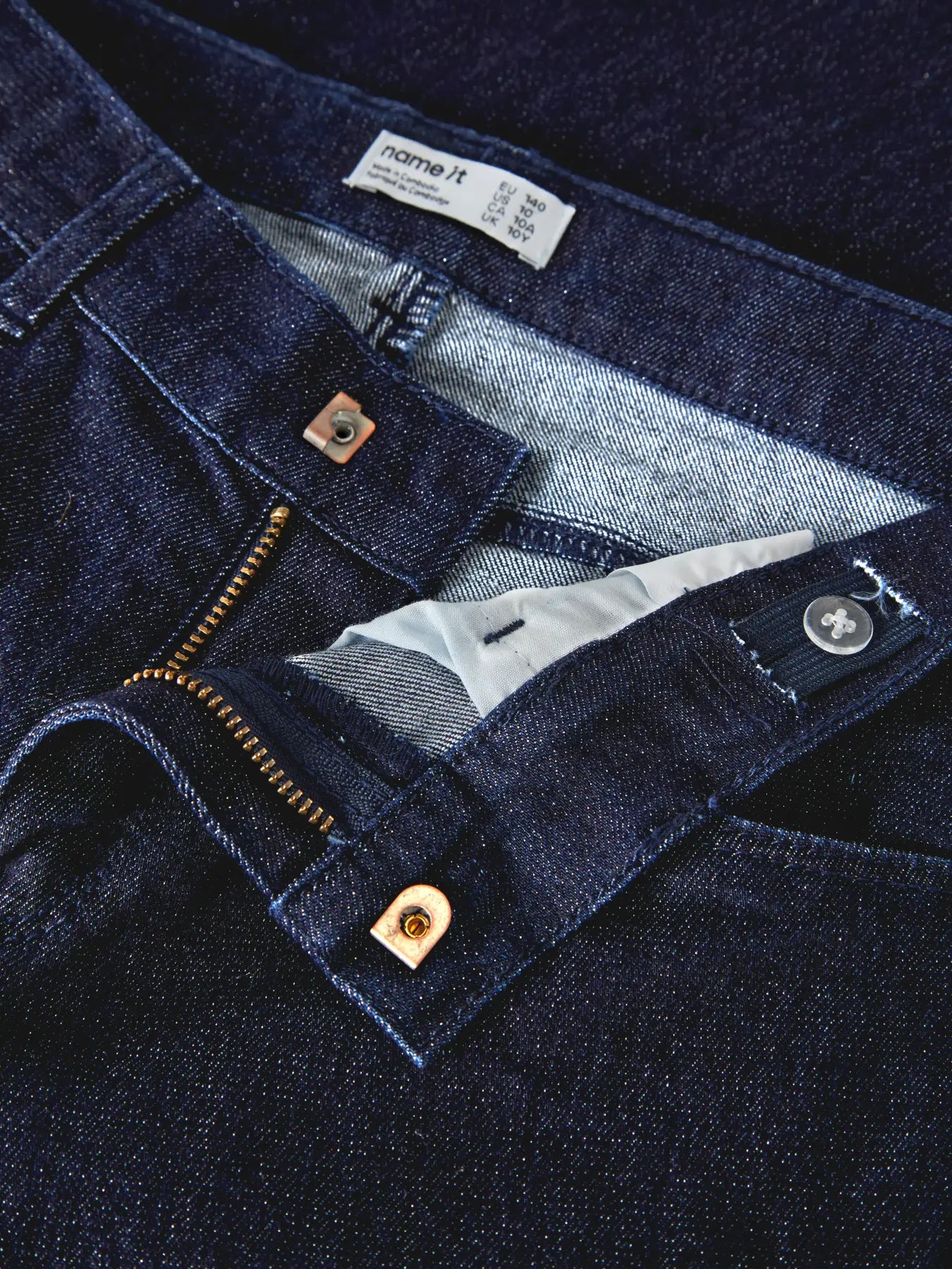 Name it: glitter wide jeans dark blue denim