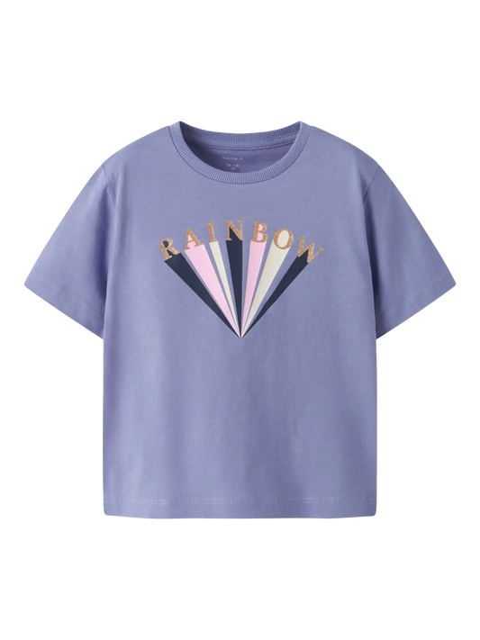 Name it: shirt regenboog blauw