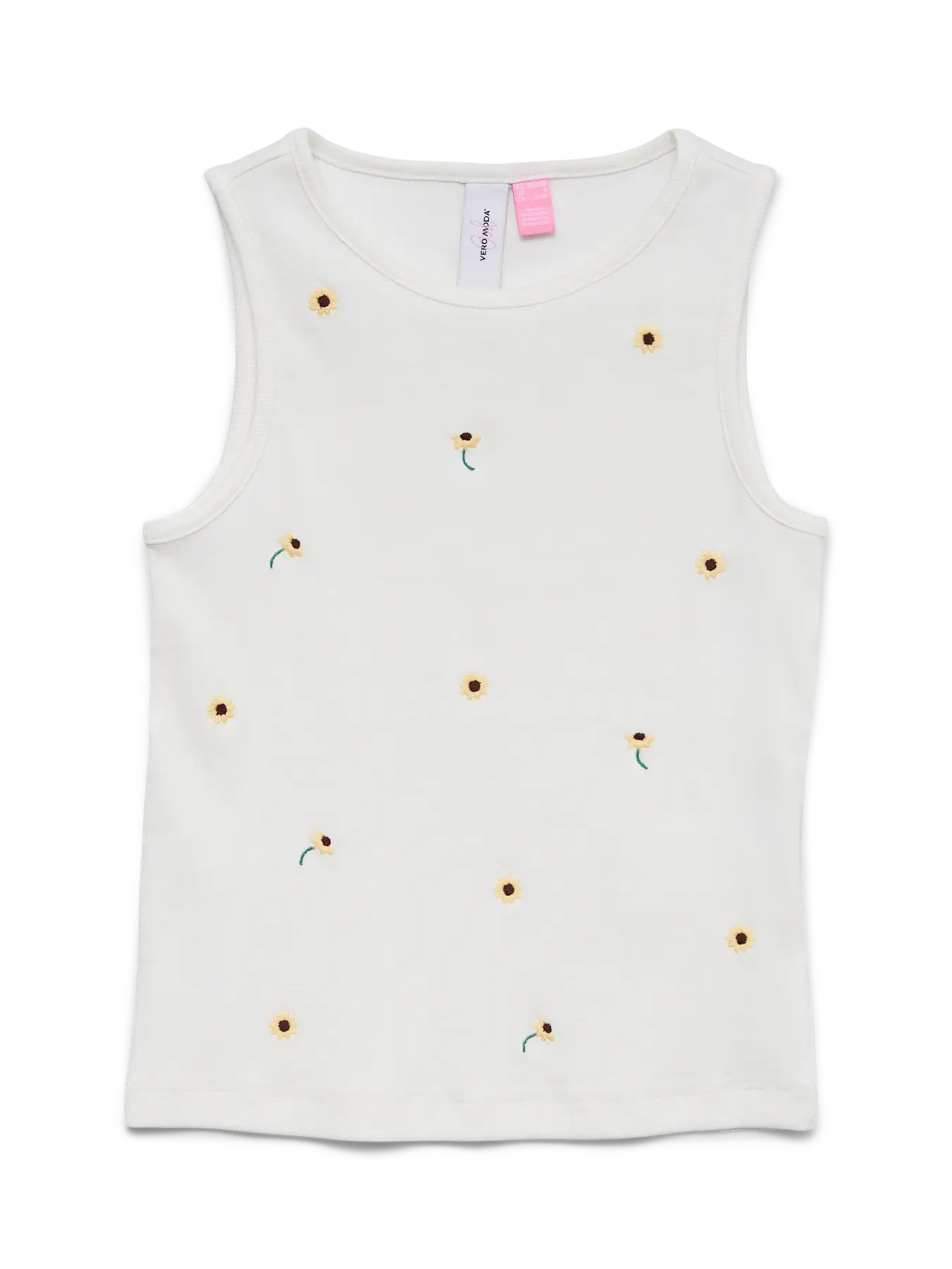 Vero Moda girl : Tanktop white sunflower