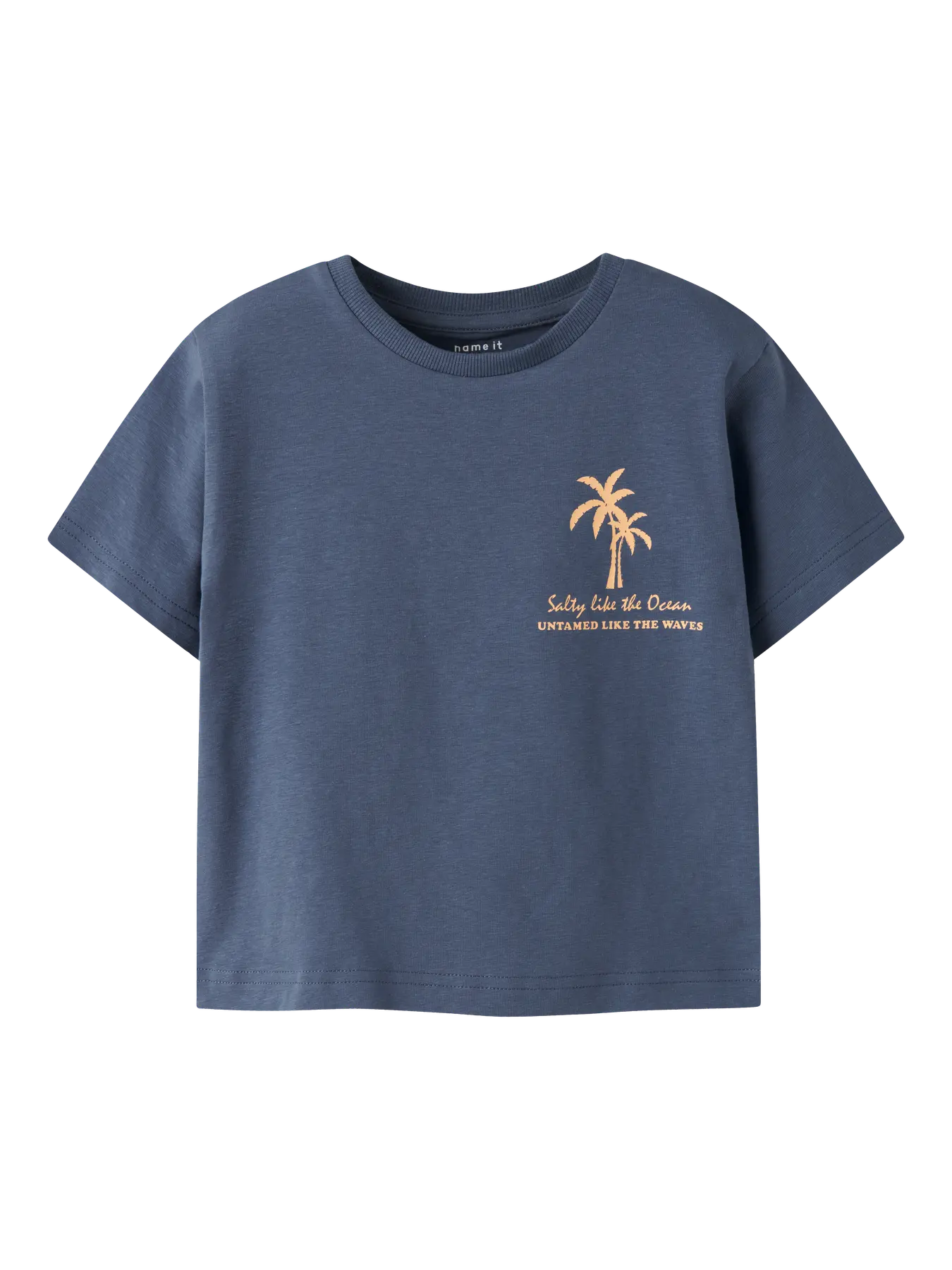 Name it: shirt indigo with backprint