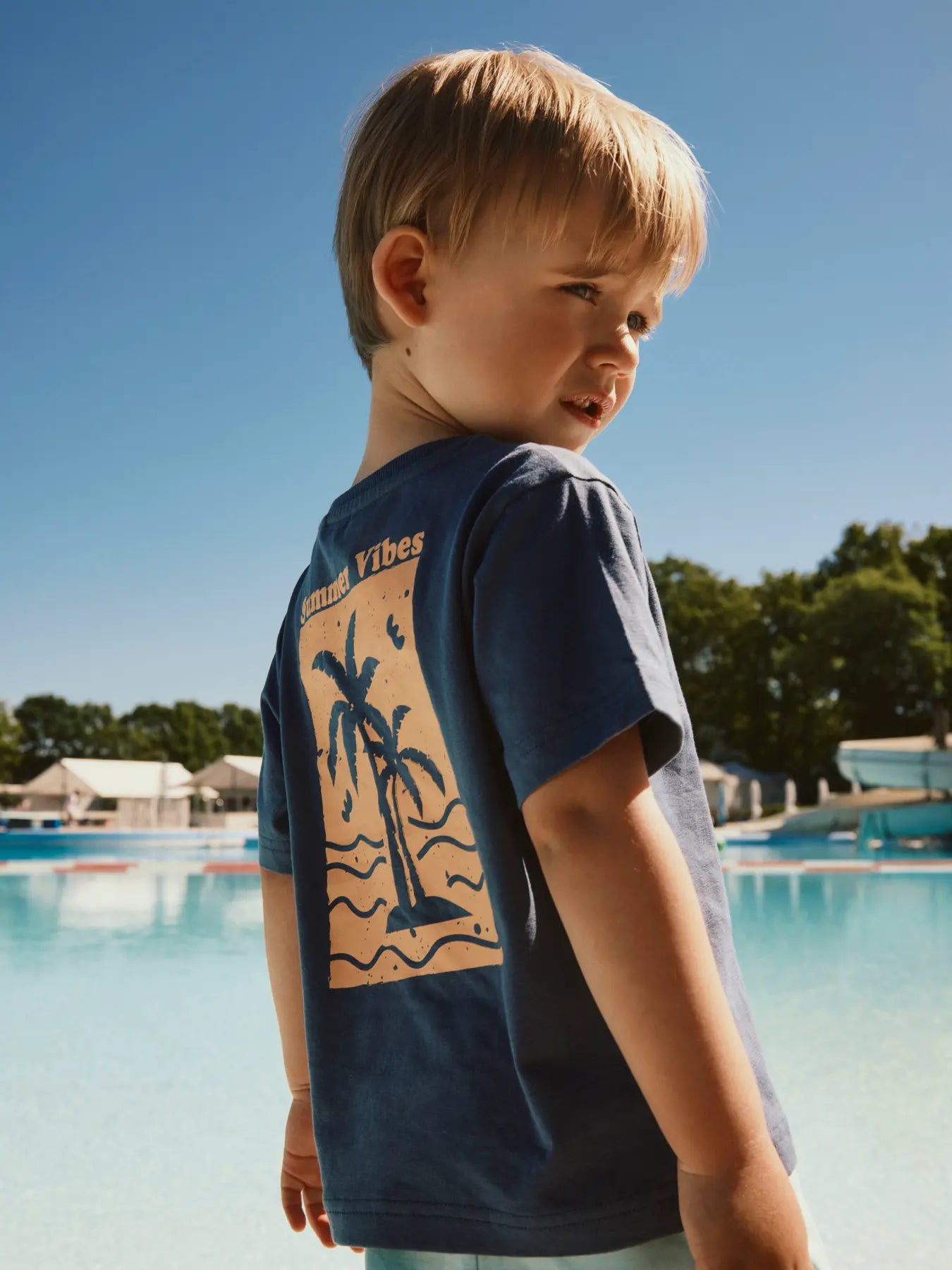 Name it: shirt indigo with backprint