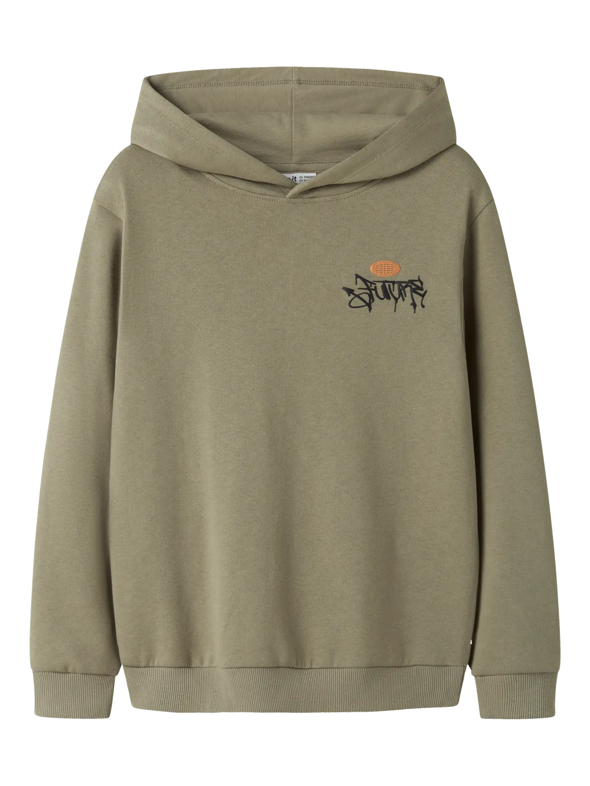 Name it: Hoodie "future grafiti" olive