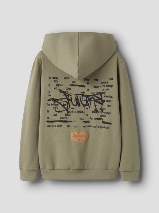 Name it: Hoodie "future grafiti" olive