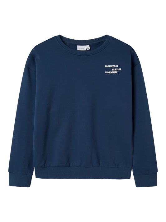 Name it: Sweater " Mountains" dark blue