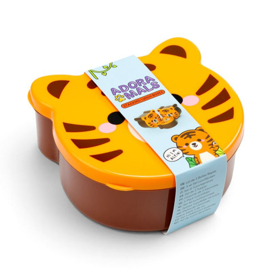 Adoramals:3-delig snackdoosje tijger