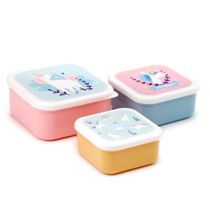 Puckador: 3 delige snackdozenset unicorn
