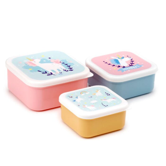 Puckador: 3 delige snackdozenset unicorn
