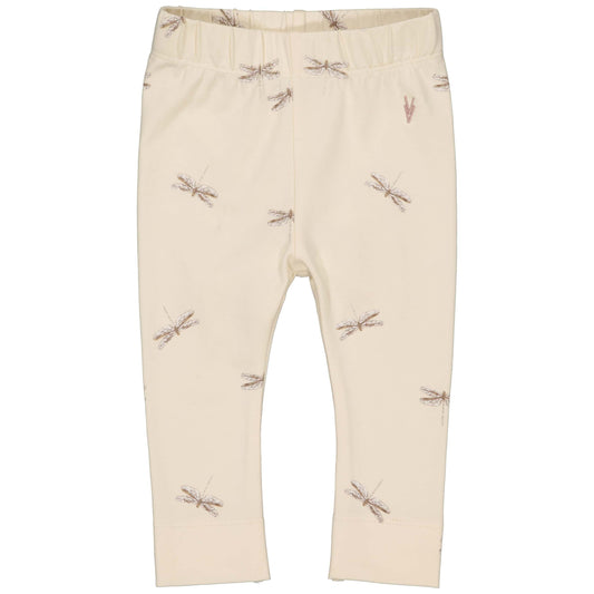 Levv: ZUZEL: pants AOP white dragonfly