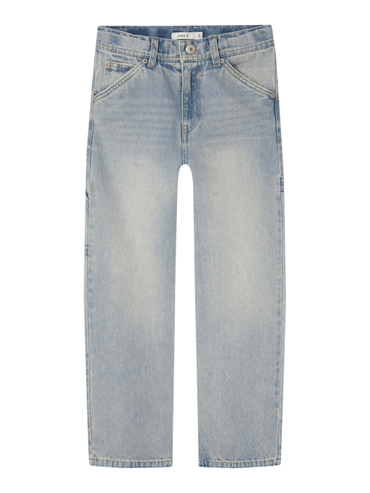 Name it: ALEC: jeans straight skate vintage light blue denim