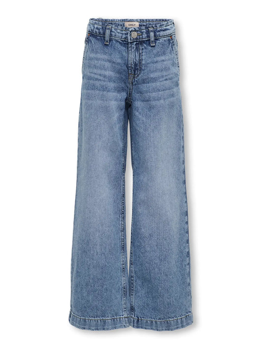 Only:Lisse: wide jeans medium blue denim