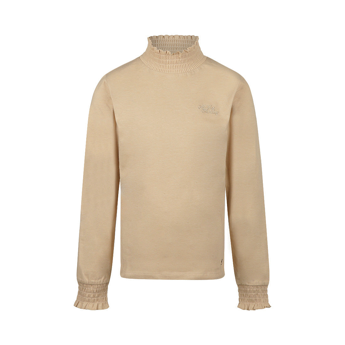 No way monday:Longsleeve met coll beige