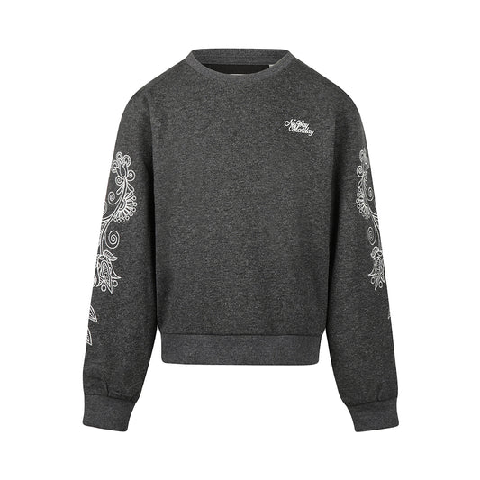 No way monday:sweater dark grey melee