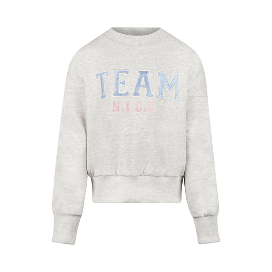 No way monday:sweater loose fit grey "team"