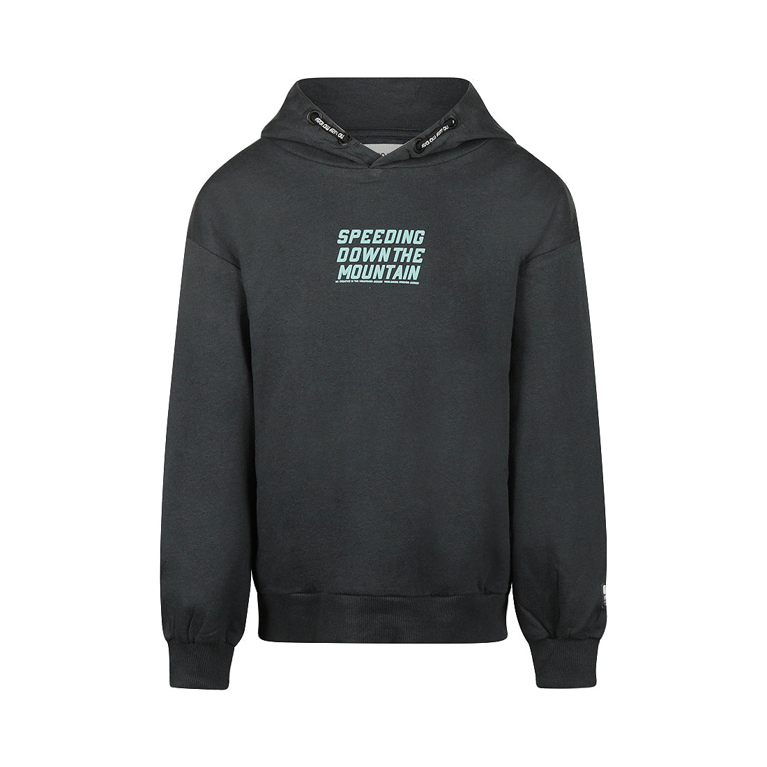 No way monday:Hoodie loose fit woodland grey with backprint