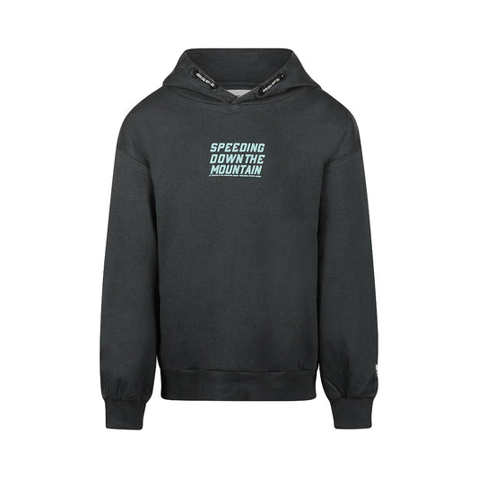No way monday:Hoodie loose fit woodland grey with backprint