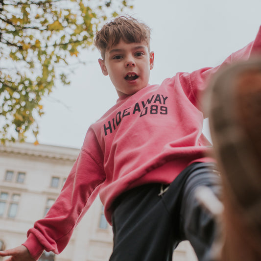 No way monday: sweater loose fit "Hide a way" rasberry