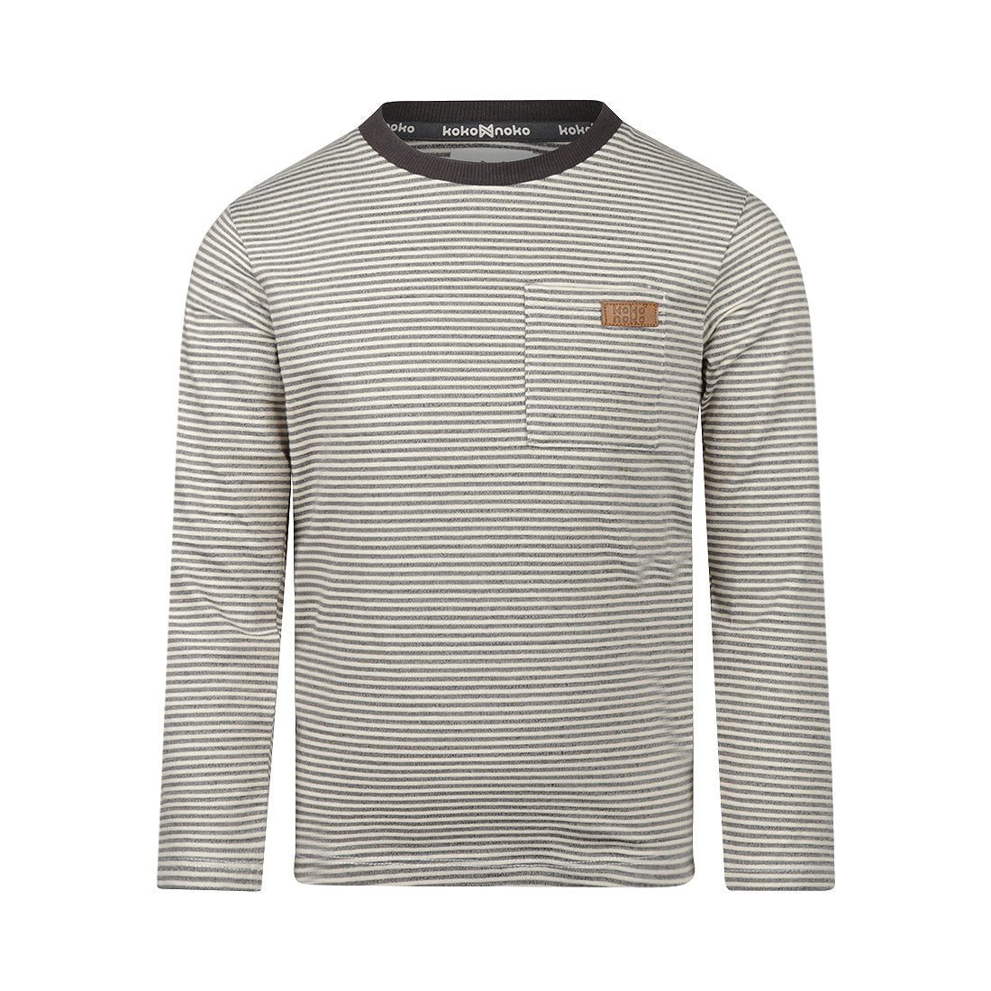Koko Noko: Longsleeve donkergrijs gestreept