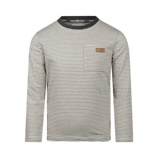 Koko Noko: Longsleeve donkergrijs gestreept
