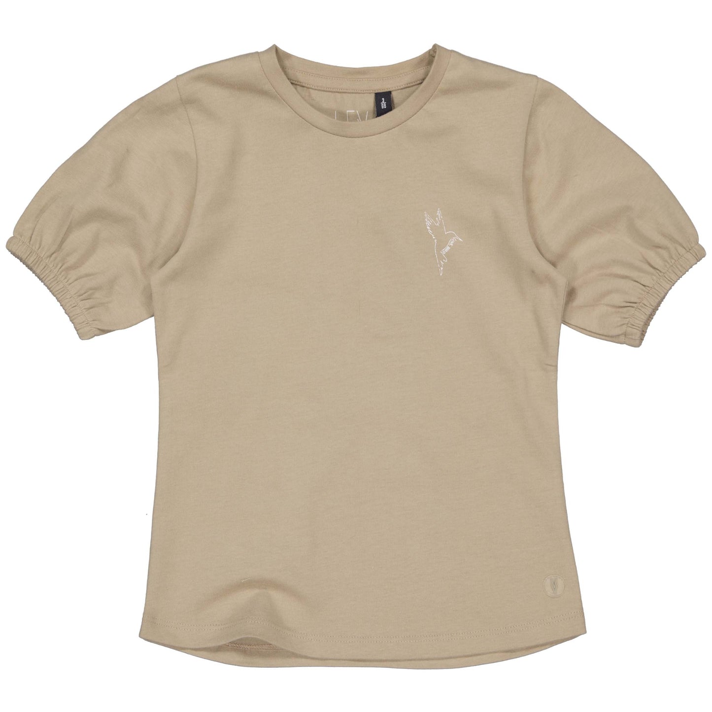 LEVV: Marloes: Shirt taupe "Love bird"