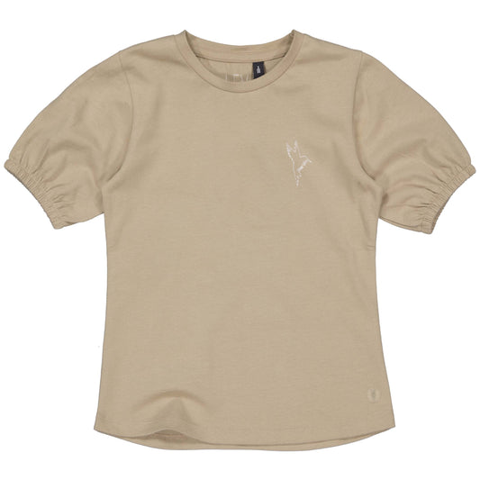 LEVV: Marloes: Shirt taupe "Love bird"