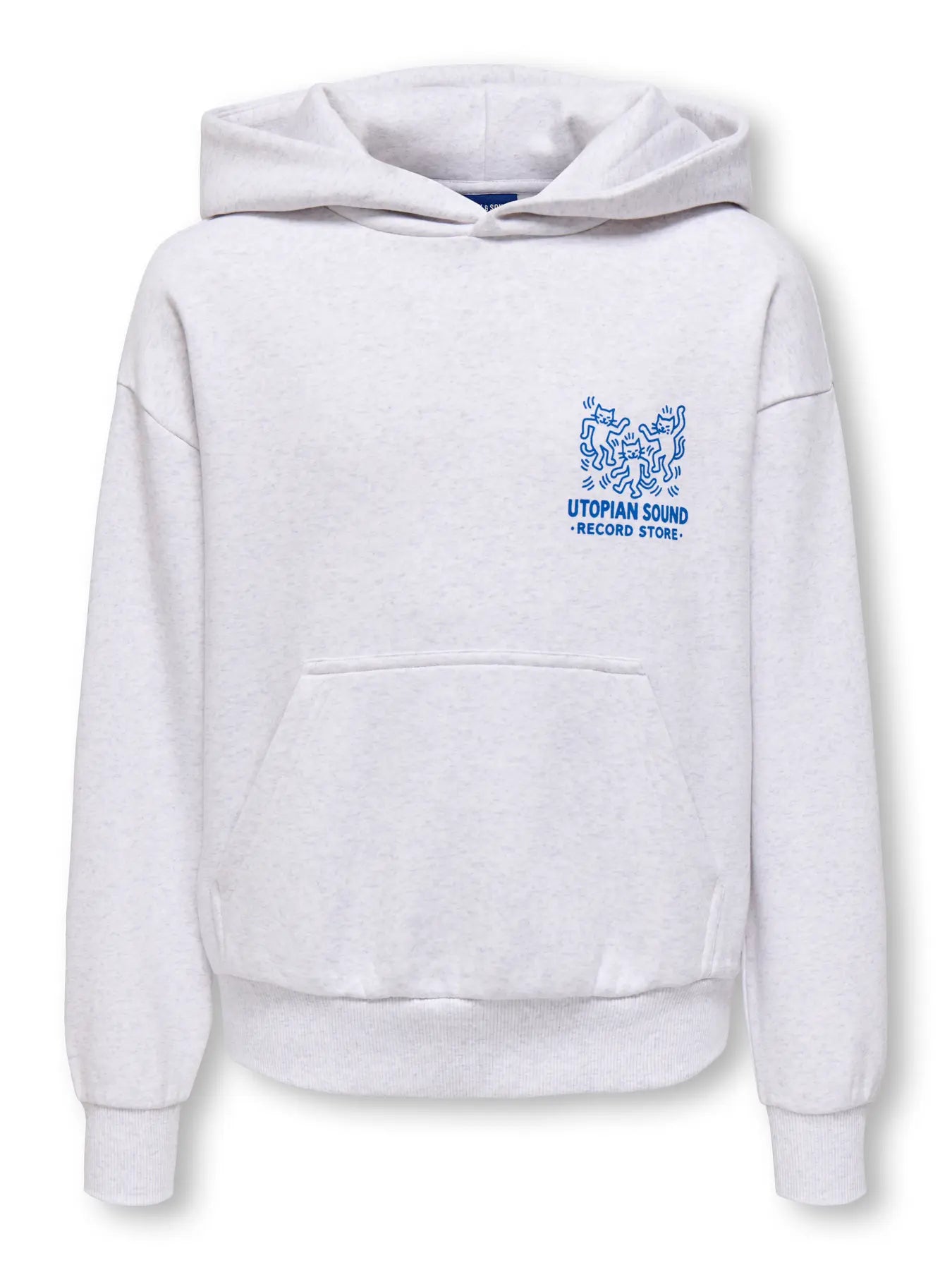 Only & Sons: Hoodie light grey " utopian sound"
