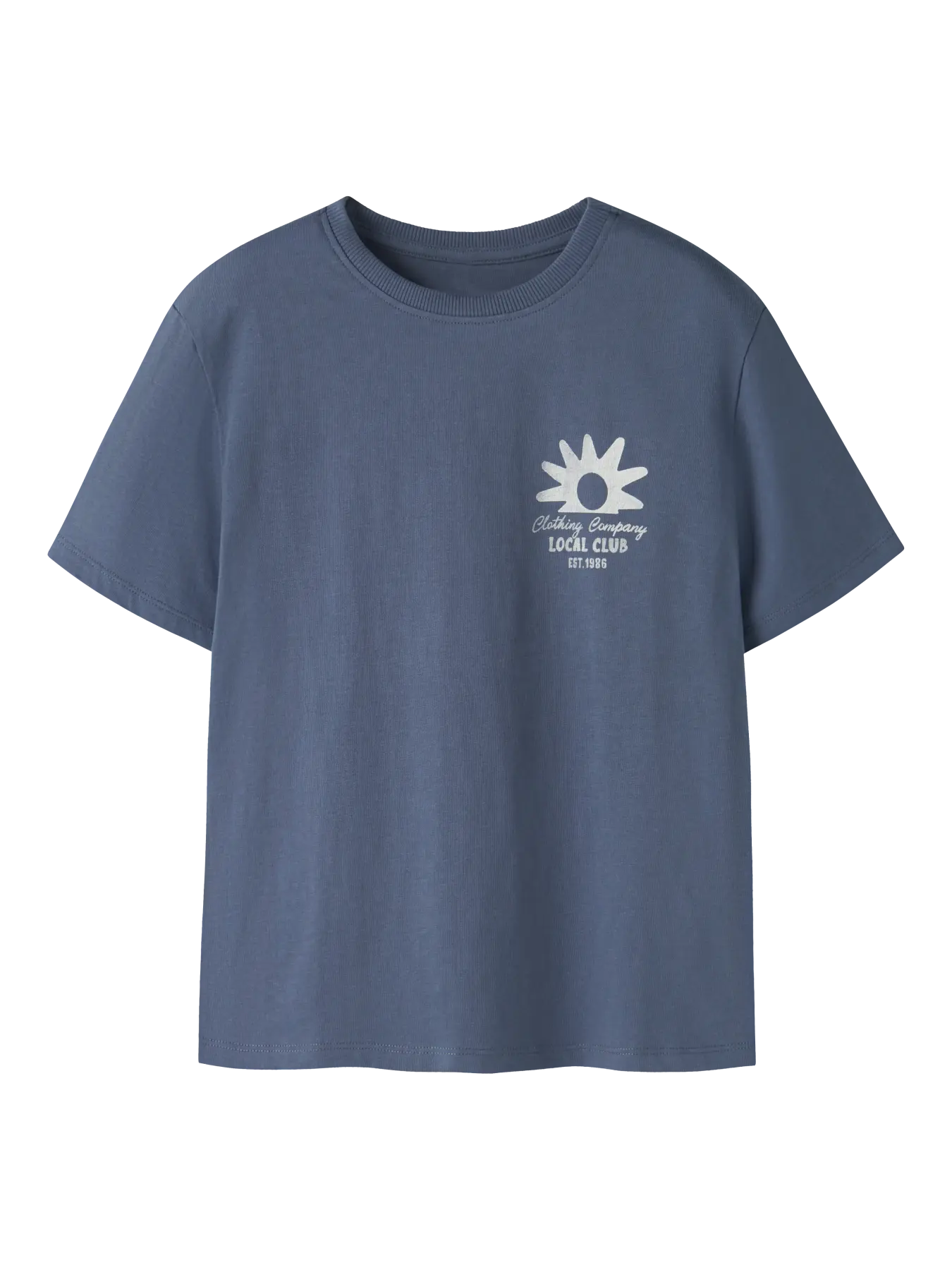 Name it: t-shirt with backprint "Local club" indigo