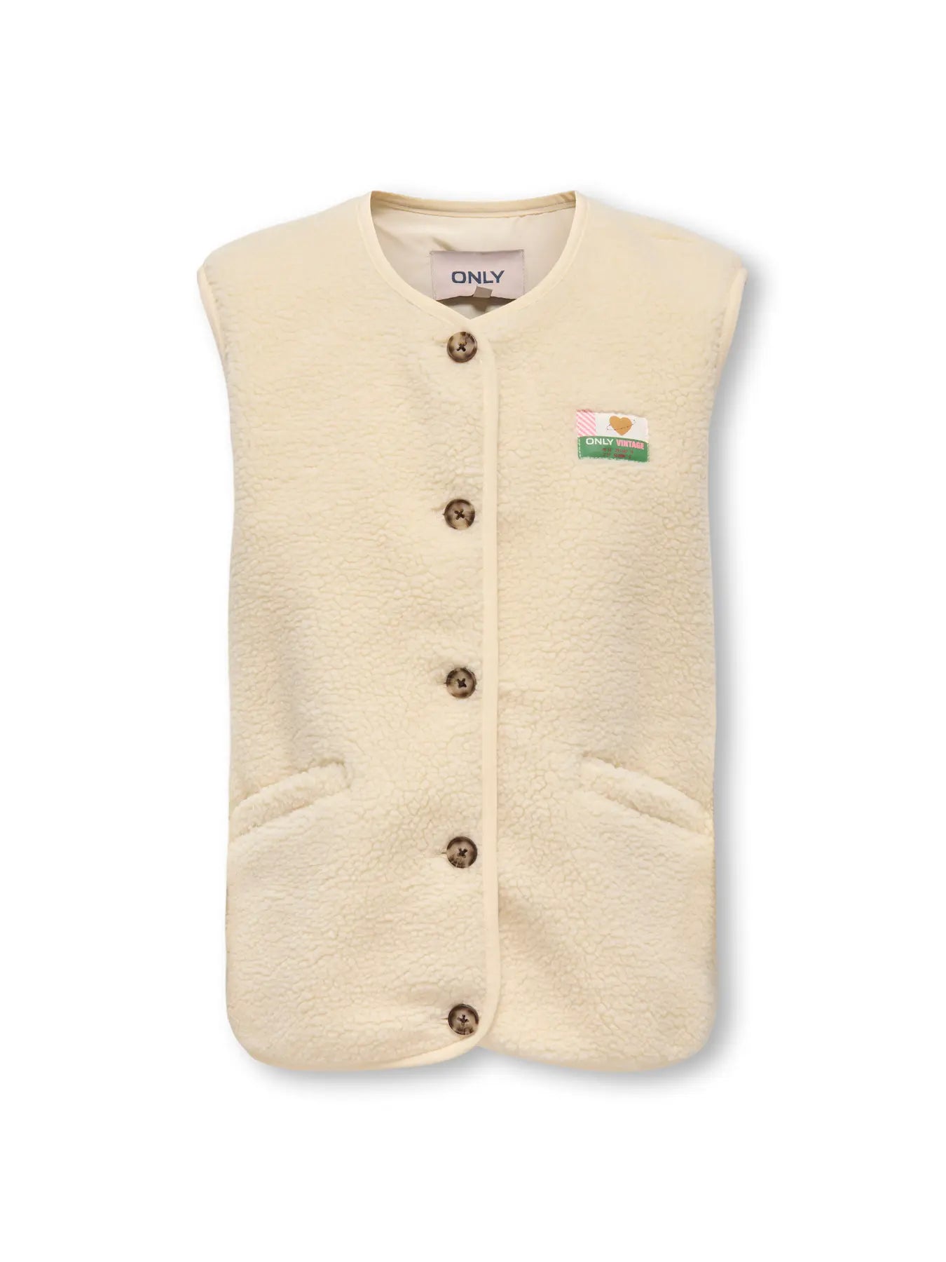 Kidsonly: Teddy vest: offwhite
