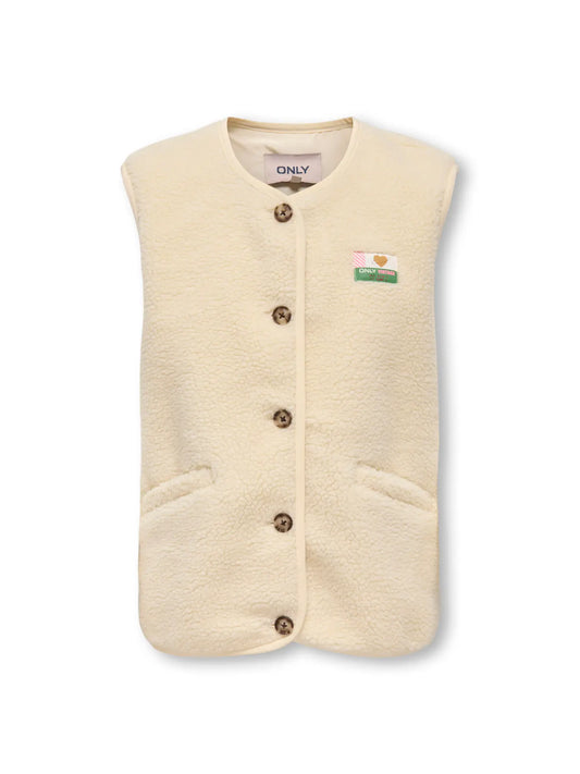 Kidsonly: Teddy vest: offwhite