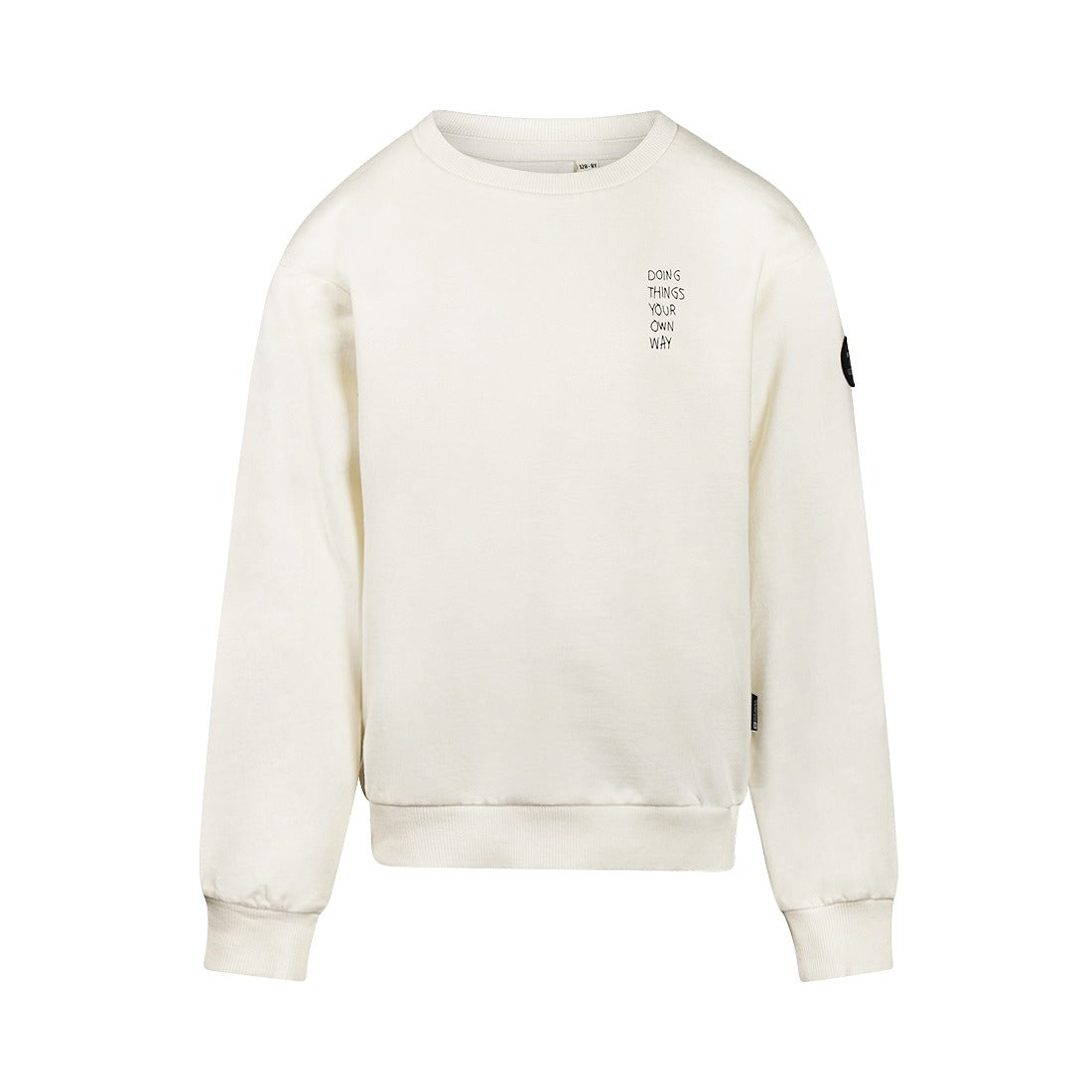 No way monday: Sweater offwhite +backprint