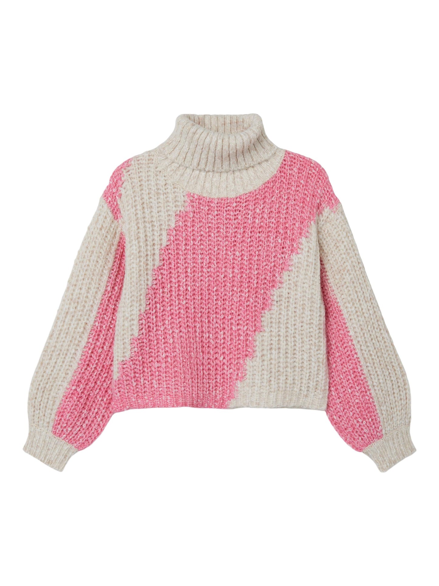 Name it: roll neck knit pink cosmos