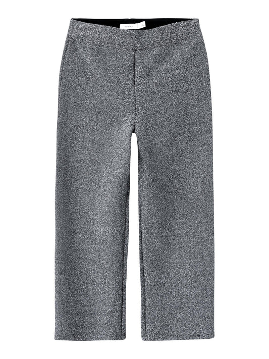 Name it: Gitte glitter broek grijs