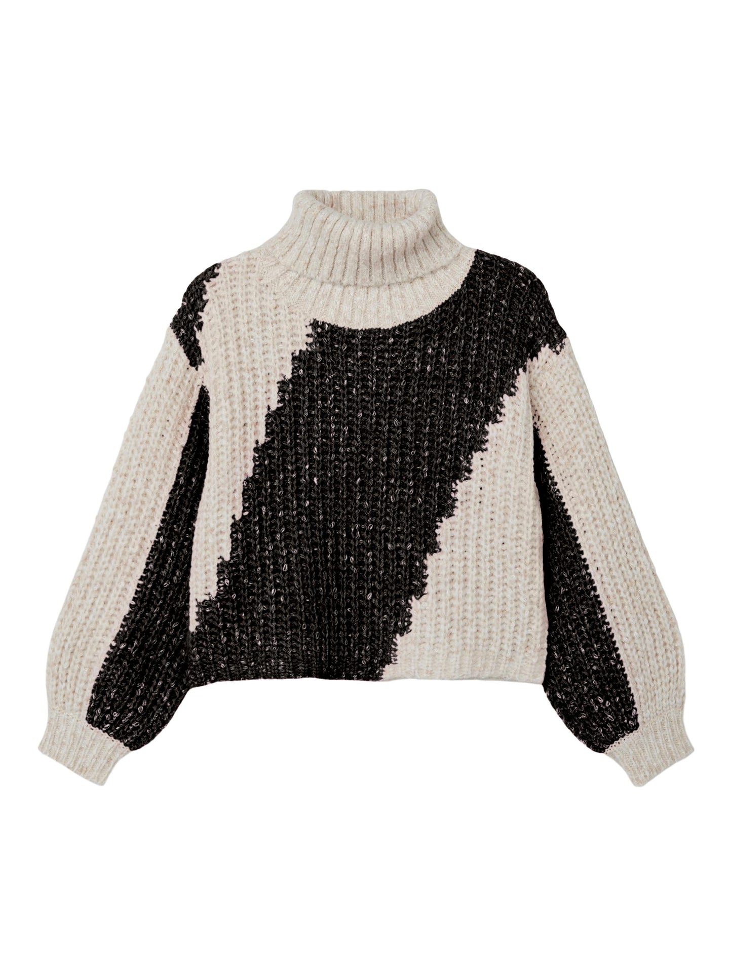 Name it: roll neck knit black