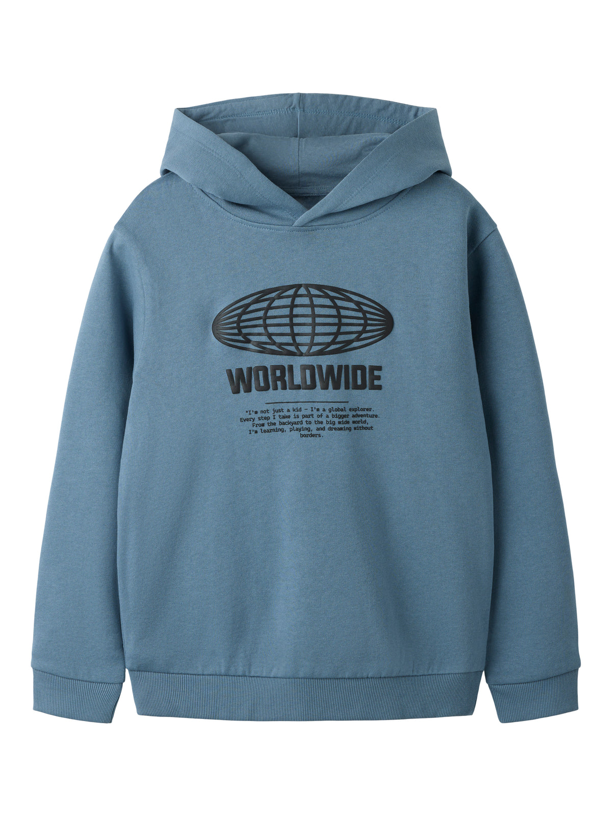 Name it: Hoodie blue " Worldwide"