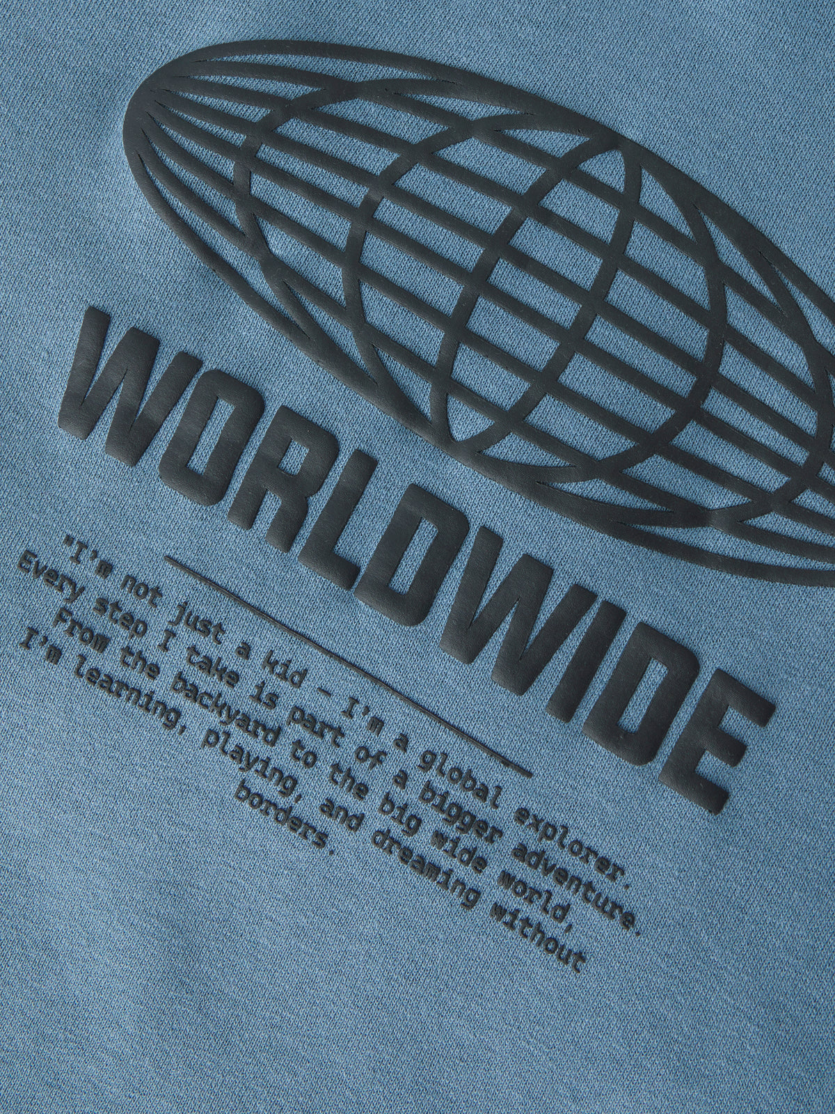 Name it: Hoodie blue " Worldwide"