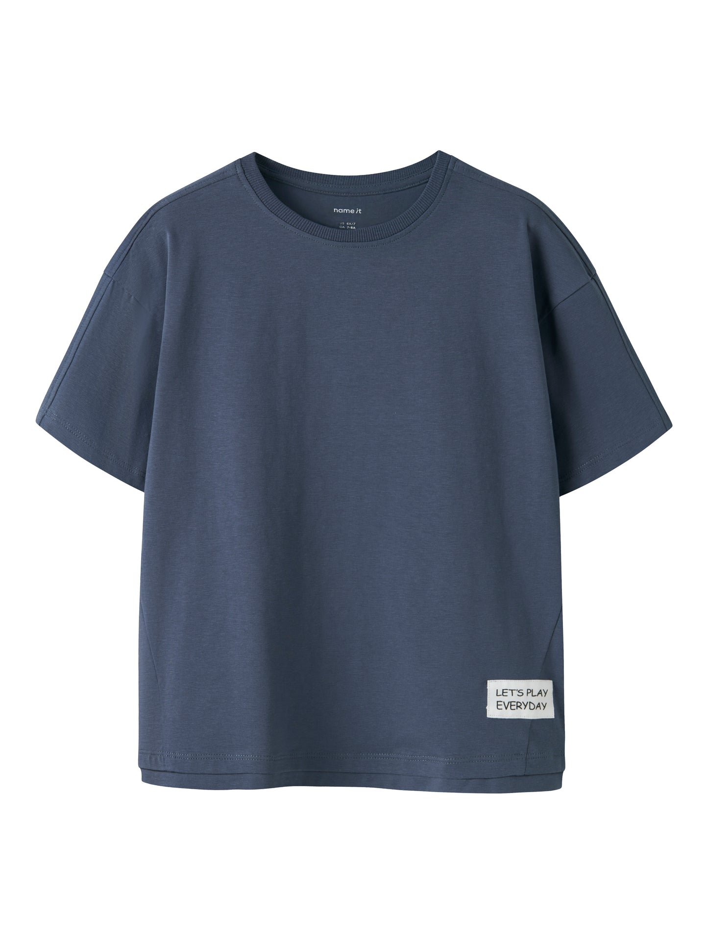 Name it: Shirt blue "Let's play everyday"