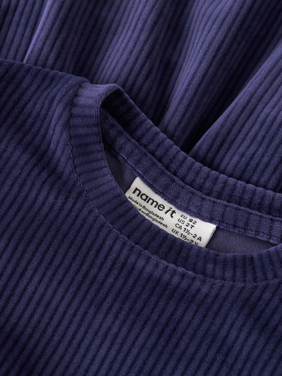 Name it: dress velvet Blue Evening